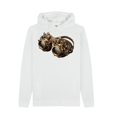 White Steampunk Goggles - Mens Hoddie