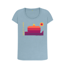 Stone Blue Printed T-shirt Front
