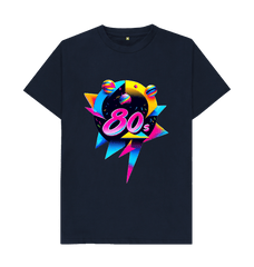 Navy Blue 80s Inspired Mens T-Shirt