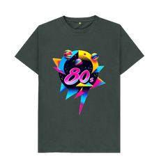 Dark Grey 80s Inspired Mens T-Shirt