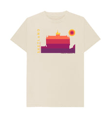 Oat Lerwick Townhall Sunset Mens T-Shirt | Shetland, The Beautiful Isle