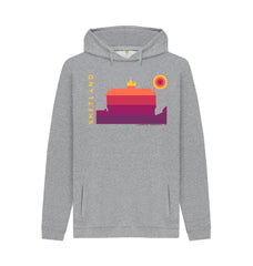 Light Heather Lerwick Townhall Sunset Mens Hoody | Shetland, The Beautiful Isle