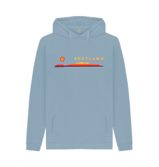 Stone Blue Printed Hoody Front