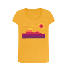 Mustard Printed T-shirt Front