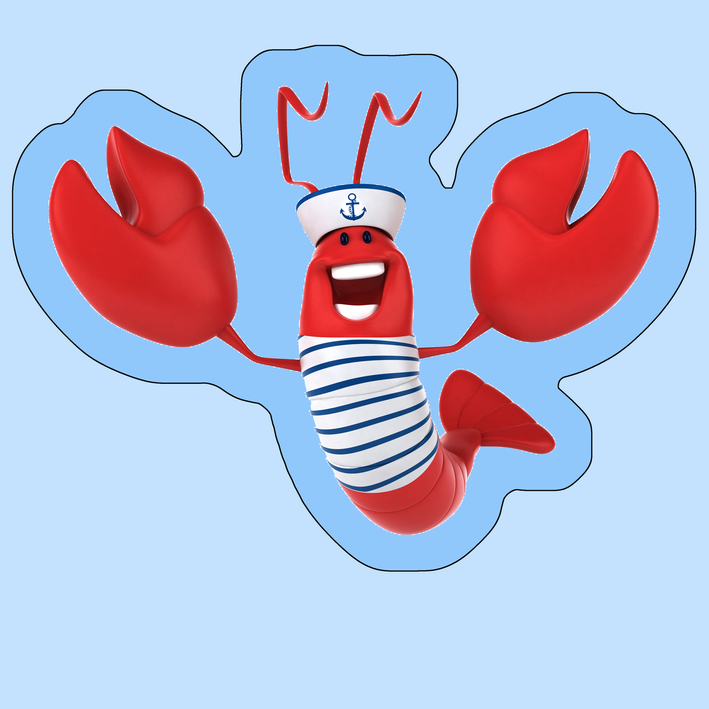 Happy Lobster - Velvet Pillow