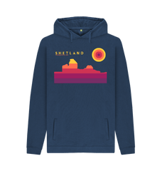 Navy Printed Hoody Front