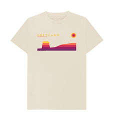 Oat Mousa Broch Sunset mans T-shirt | Shetland, The Beautiful Isle