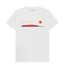 White Clickimin Broch Sunset Mens T-Shirt | Shetland, The Beautiful Isle