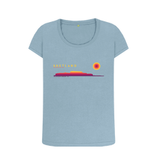 Stone Blue Printed T-shirt Front