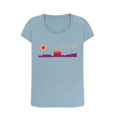 Stone Blue Printed T-shirt Front