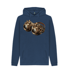 Navy Printed Hoody Front