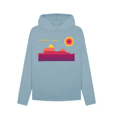 Stone Blue Jarlshof Sunset Womans Hoodie | Shetland, The Beautiful Isle