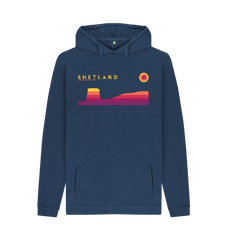 Navy Printed Hoody Front