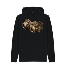 Black Printed Hoody Front
