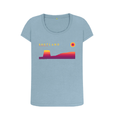 Stone Blue Printed T-shirt Front