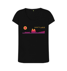 Black Printed T-shirt Front