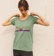Scalloway Castle Sunset Womans T-shirt