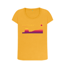 Mustard Printed T-shirt Front