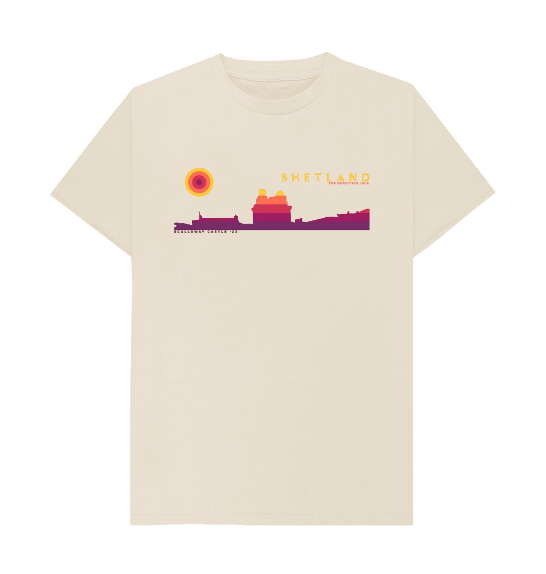Oat Scalloway Castle Sunset Mens T-Shirt | Shetland, The Beautiful Isle