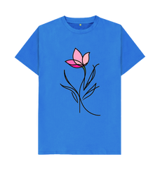 Bright Blue Popping Pink Womans T-shirt