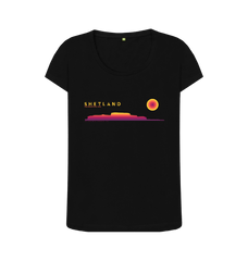 Black Printed T-shirt Front