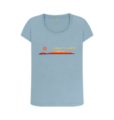 Stone Blue Printed T-shirt Front