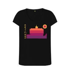 Black Printed T-shirt Front