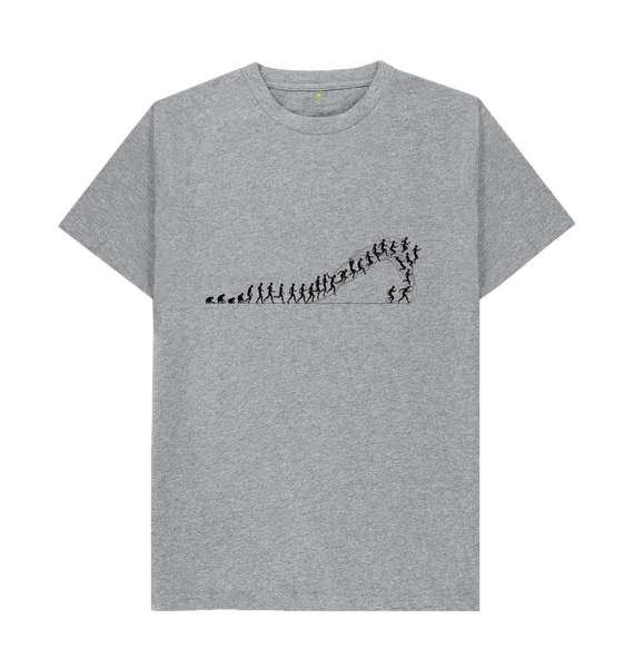 Athletic Grey Gender Inclusive T-Shirt Jumping + Lines