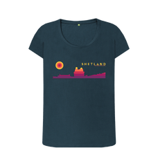 Denim Blue Printed T-shirt Front