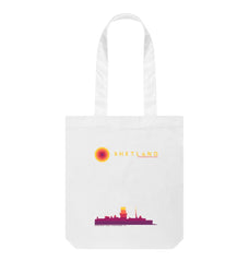 White Sumburgh Lighthouse Sunset Tote Bag | Shetland, The Beautiful Isle