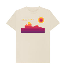 Oat Jarlshof Sunset Mens T-Shirt | Shetland, The Beautiful Isle