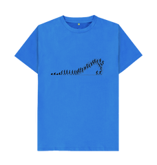 Bright Blue Gender Inclusive T-Shirt Jumping + Lines