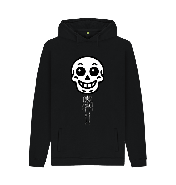 Black Grinning Bones Mens Pullover Hoodie