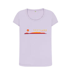 Violet Foula Sunset Womans T-shirt | Shetland, The Beautiful Isle