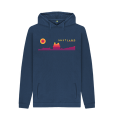 Navy Printed Hoody Front