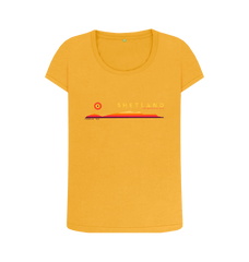 Mustard Printed T-shirt Front