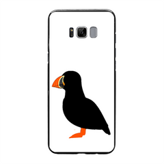 Puffin Printed Black Soft Phone Case