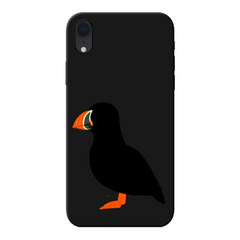 Puffin Printed Black Soft Phone Case
