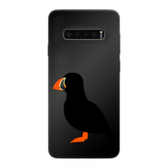 Puffin Printed Black Soft Phone Case