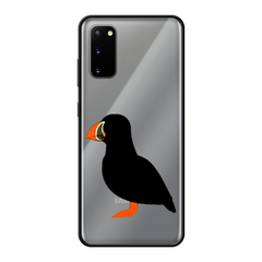 Puffin Printed Black Soft Phone Case
