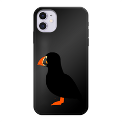 Puffin Printed Black Soft Phone Case