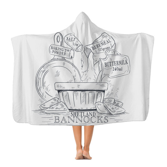 Shetland Bannocks Premium Hooded Blanket