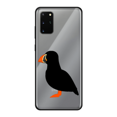 Puffin Printed Black Soft Phone Case