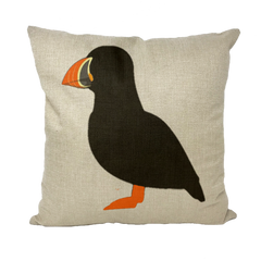 Puffin Throw Pillow with Insert
