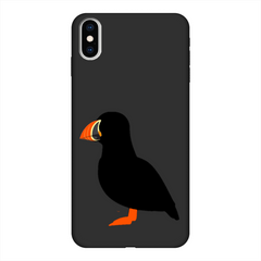 Puffin Printed Black Soft Phone Case