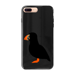 Puffin Printed Black Soft Phone Case